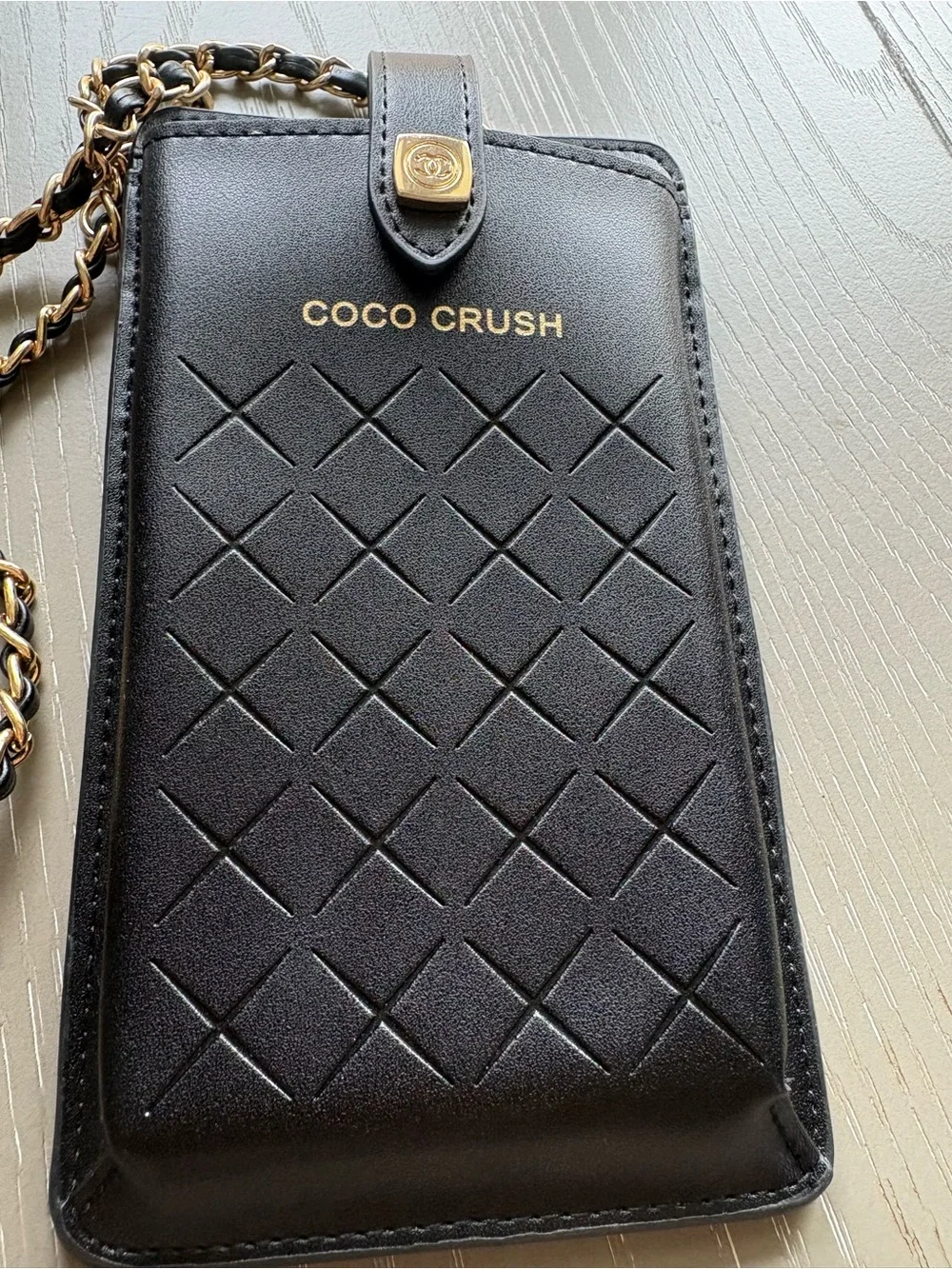 FASHION Coco Crush Black Quilted Phone Crossbody Case